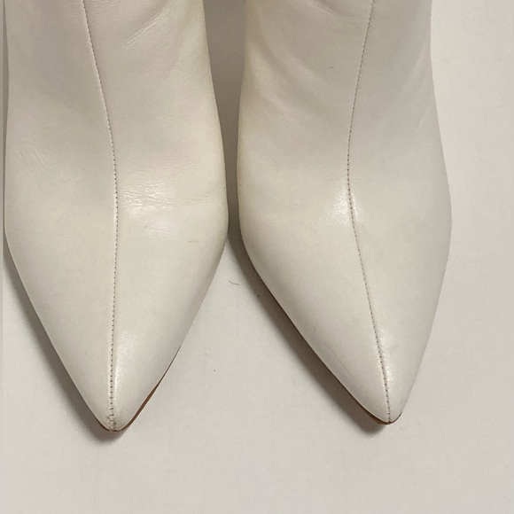 MARC FISHER MASINA POINTED TOE LEATHER WESTERN BOOTIE WOMENS SIZE 9.5 WHITE - Picture 5 of 11